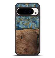 Pixel 9 Pro XL Wood Phone Case - Altha (Teal & Gold, 814501)