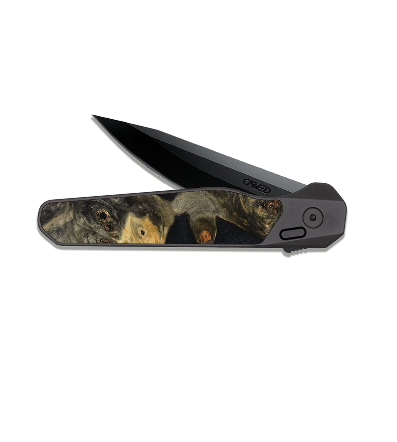 EDC Dark Slate Wood Pocket Knife - Kylen (Wood Burl, 814510)
