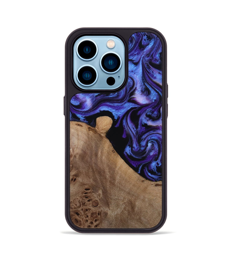 iPhone 14 Pro Wood Phone Case - West (Purple, 814513)