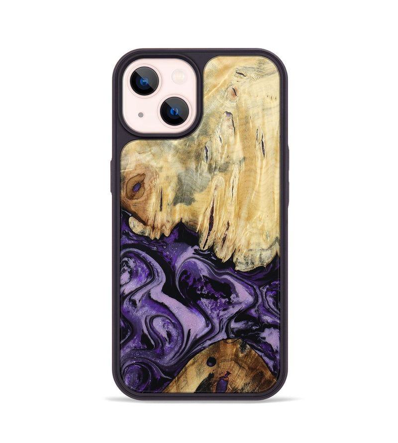 iPhone 14 Wood Phone Case - Izael (Purple, 814514)