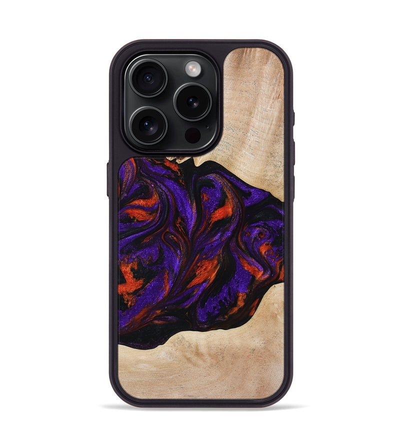 iPhone 15 Pro Wood Phone Case - Elora (Purple, 814518)