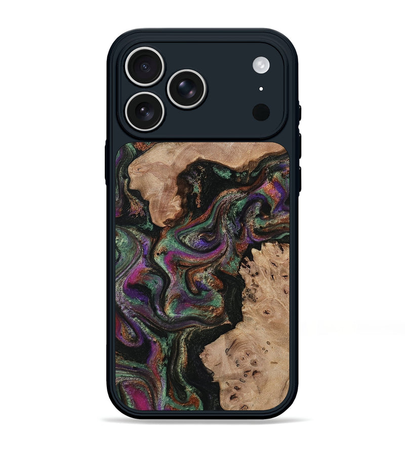 iPhone 17 Pro Max Wood Phone Case - Tarah (Green, 814522)