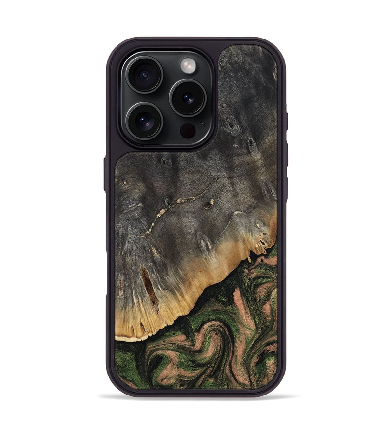 iPhone 16 Pro Wood Phone Case - Zaylee (Green, 814523)
