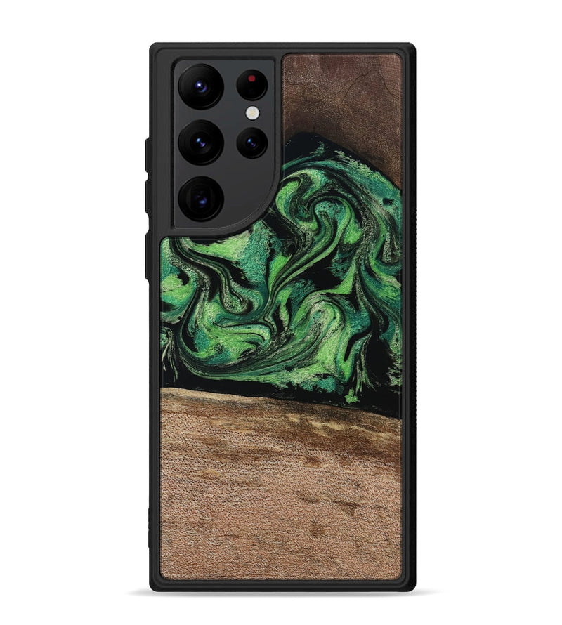 Galaxy S22 Ultra Wood Phone Case - Adaline (Green, 814525)