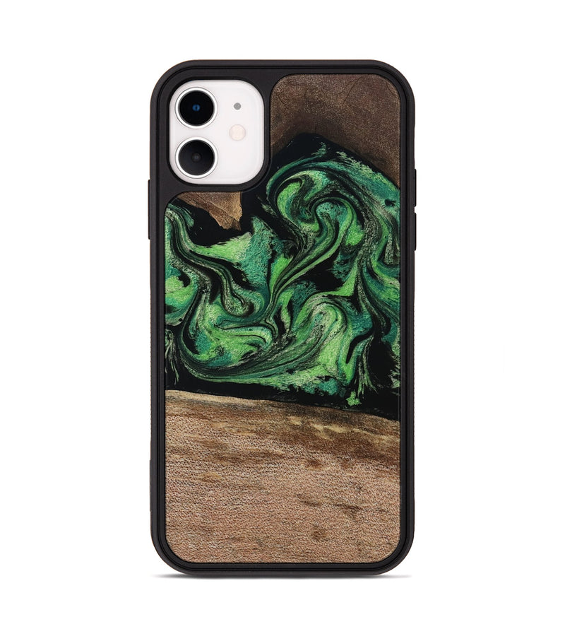 iPhone 11 Wood Phone Case - Adaline (Green, 814525)