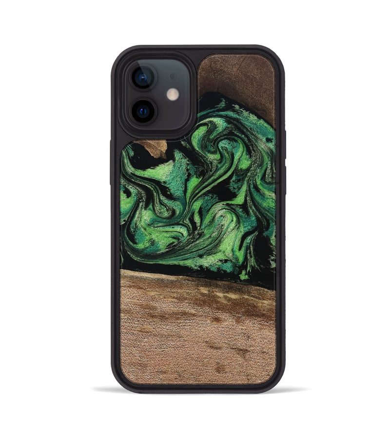 iPhone 12 Wood Phone Case - Adaline (Green, 814525)