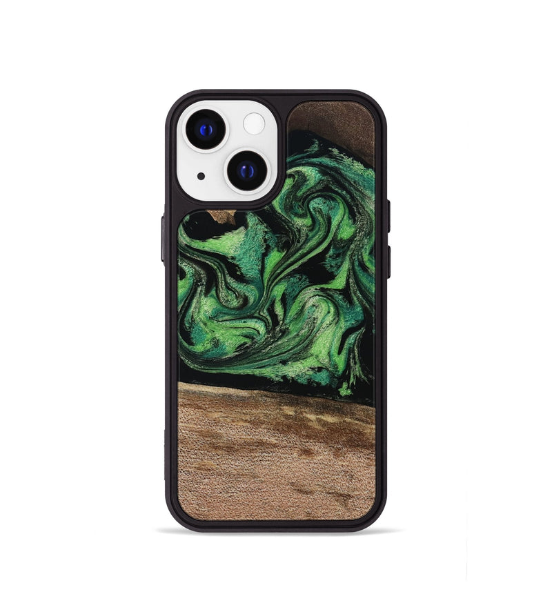 iPhone 13 mini Wood Phone Case - Adaline (Green, 814525)
