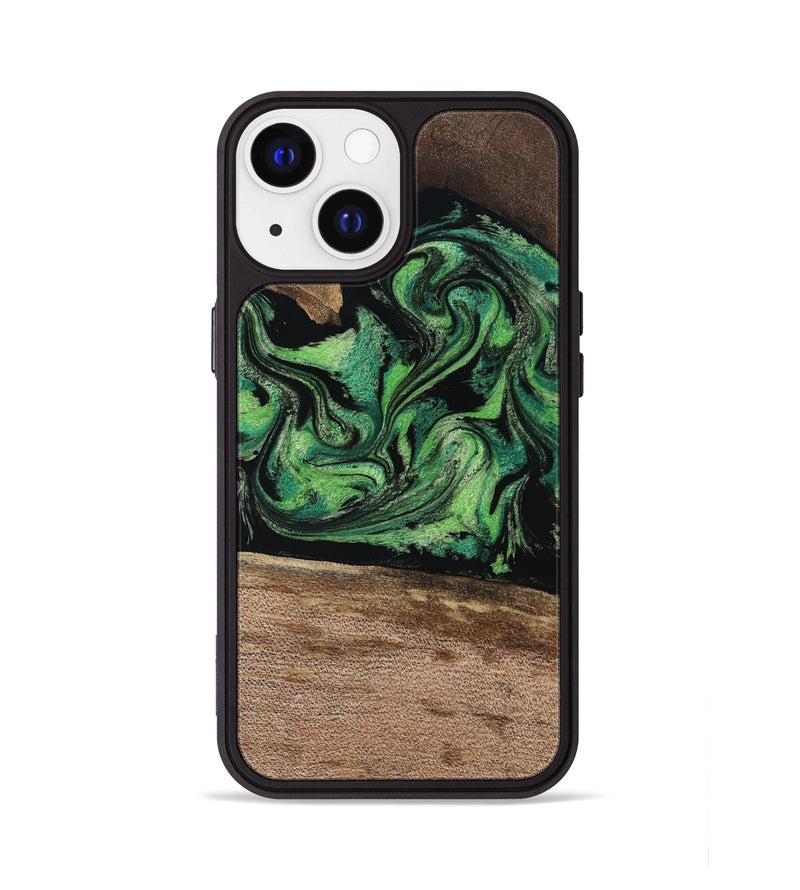 iPhone 13 Wood Phone Case - Adaline (Green, 814525)