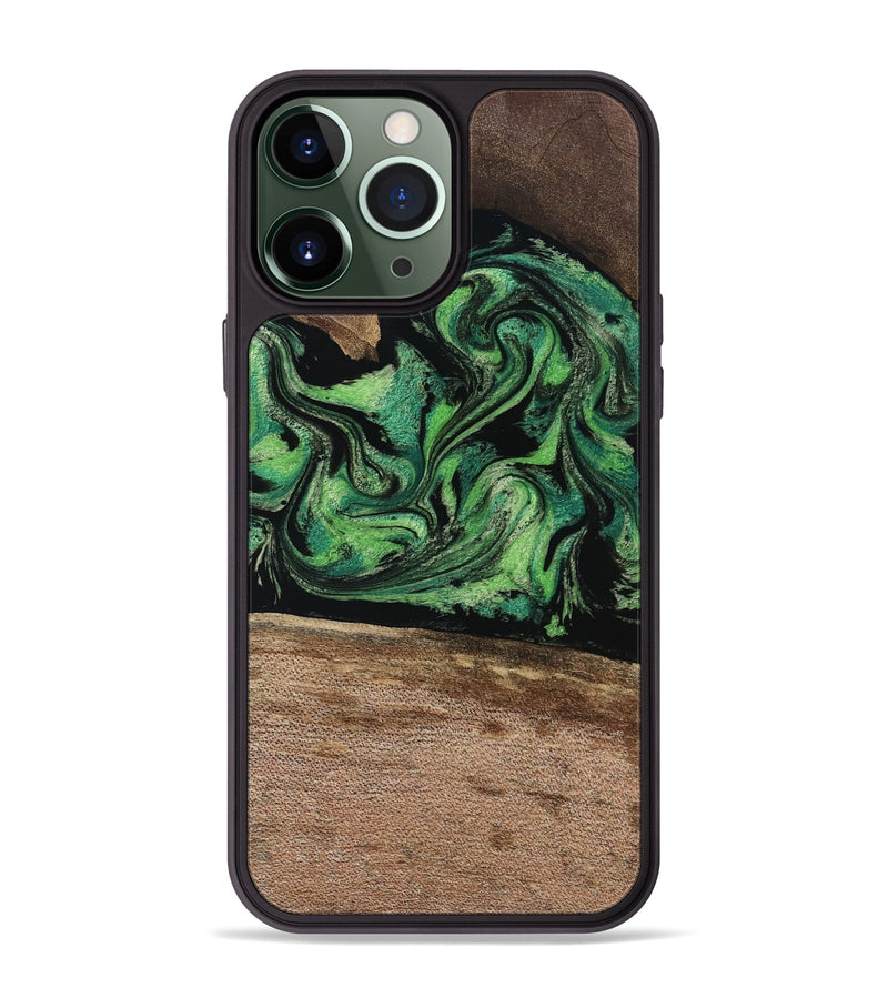 iPhone 13 Pro Max Wood Phone Case - Adaline (Green, 814525)