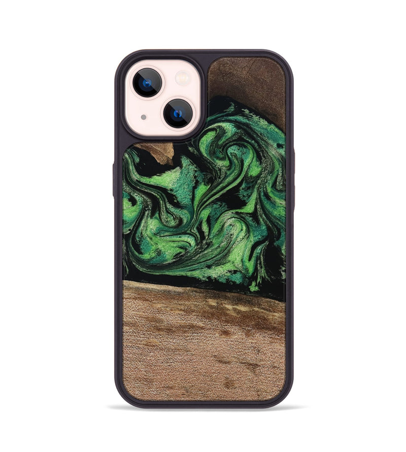 iPhone 14 Wood Phone Case - Adaline (Green, 814525)