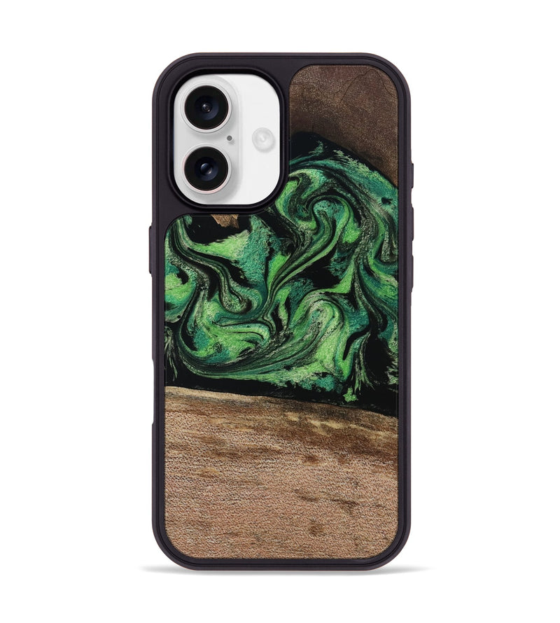 iPhone 17 Wood Phone Case - Adaline (Green, 814525)