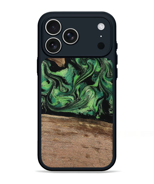 iPhone 17 Pro Max Wood Phone Case - Adaline (Green, 814525)