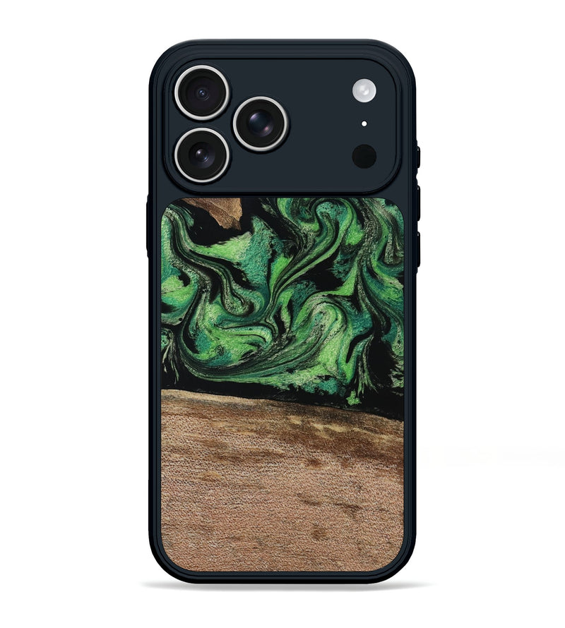 iPhone 17 Pro Max Wood Phone Case - Adaline (Green, 814525)