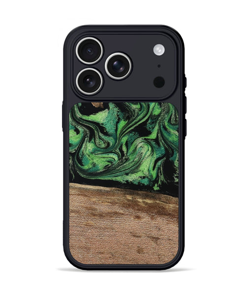 iPhone 17 Pro Wood Phone Case - Adaline (Green, 814525)