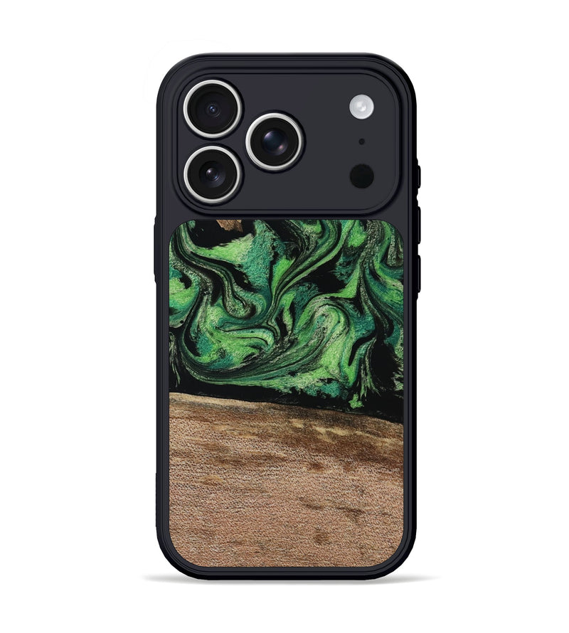 iPhone 17 Pro Wood Phone Case - Adaline (Green, 814525)