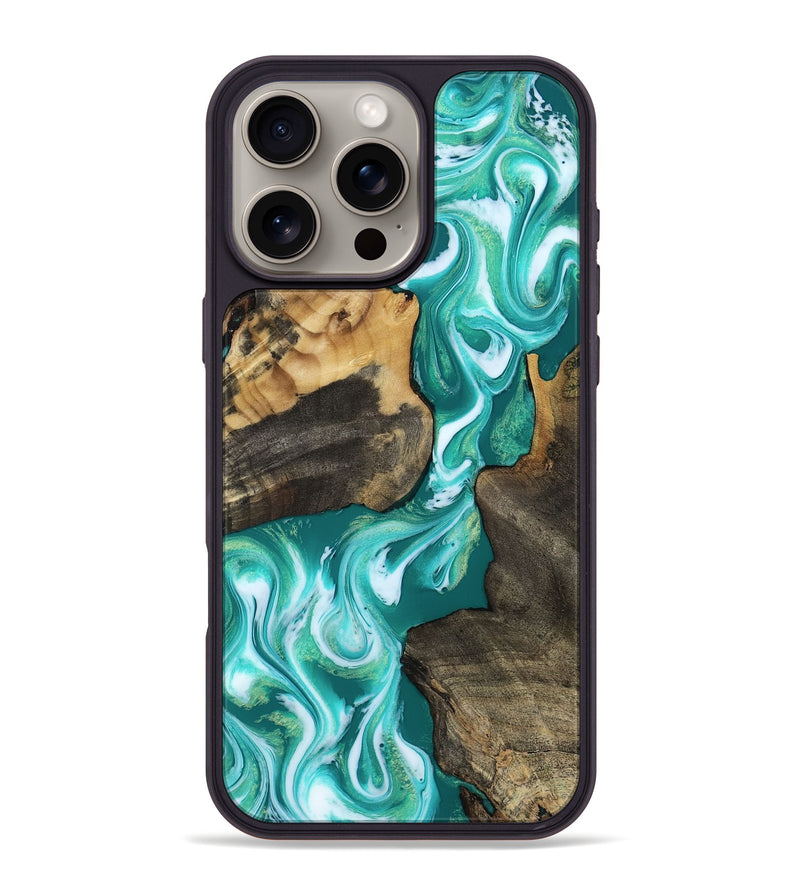 iPhone 16 Pro Max Wood Phone Case - Karsyn (Green, 814552)