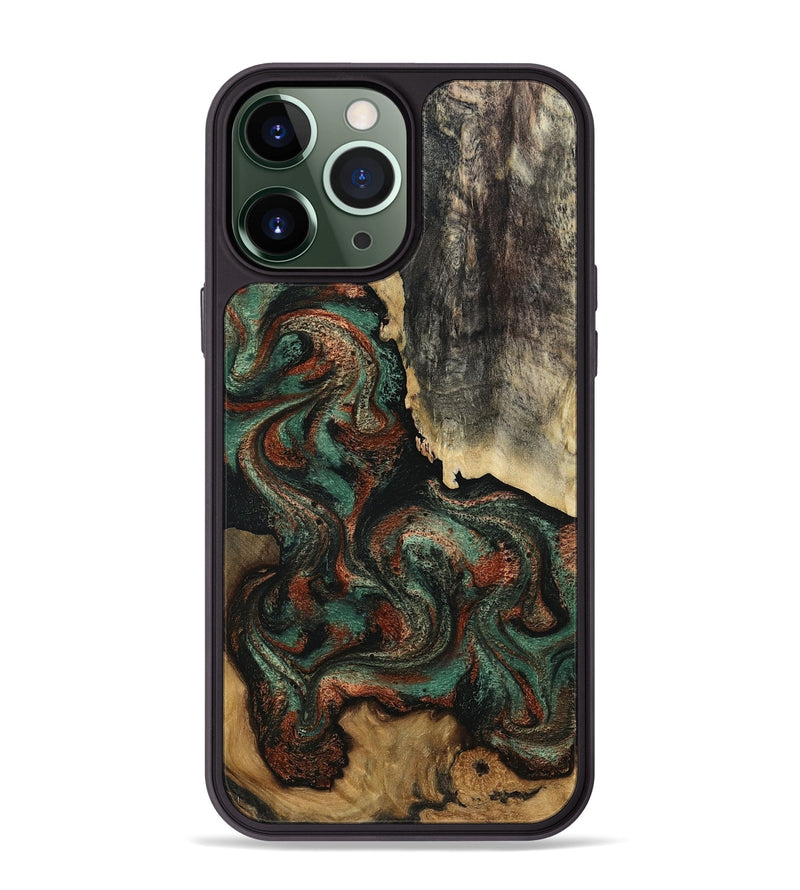 iPhone 13 Pro Max Wood Phone Case - Cleo (Green, 814554)
