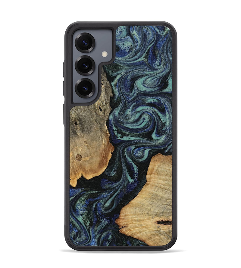 Galaxy S25 Plus Wood Phone Case - Christy (Blue, 814557)