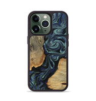 iPhone 13 Pro Wood Phone Case - Christy (Blue, 814557)