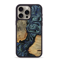 iPhone 15 Pro Max Wood Phone Case - Christy (Blue, 814557)