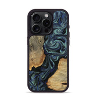 iPhone 15 Pro Wood Phone Case - Christy (Blue, 814557)