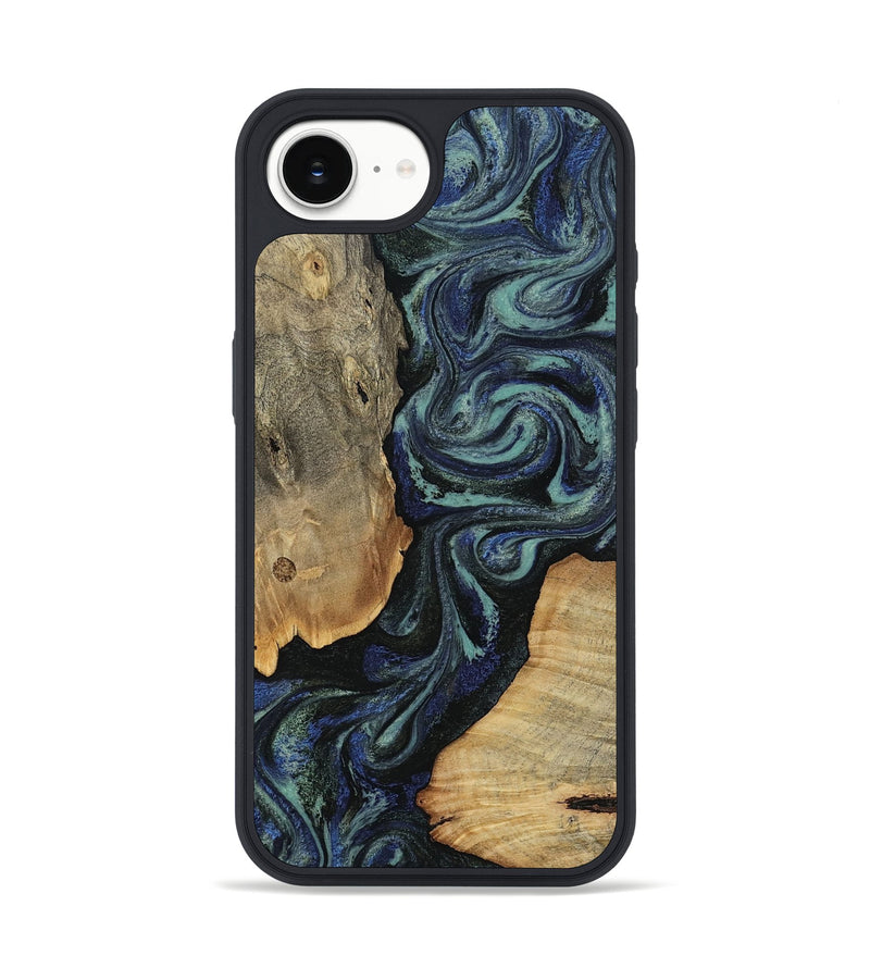 iPhone 16e Wood Phone Case - Christy (Blue, 814557)