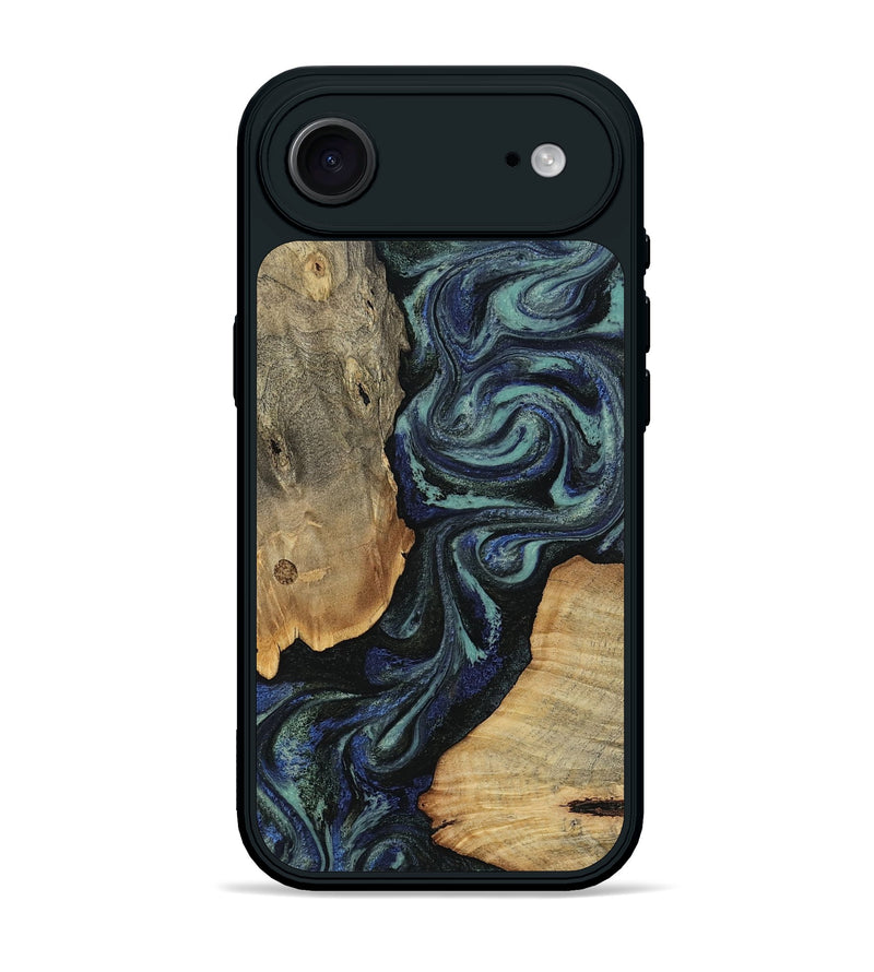 iPhone 17 Air Wood Phone Case - Christy (Blue, 814557)
