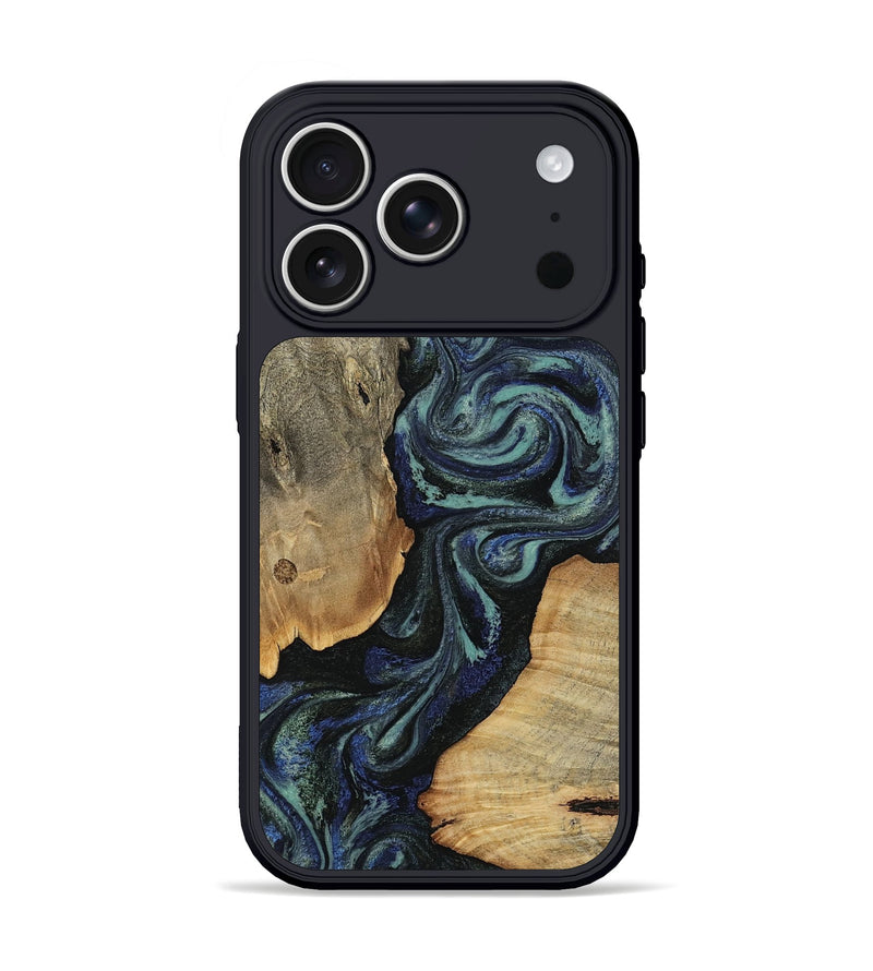 iPhone 17 Pro Wood Phone Case - Christy (Blue, 814557)