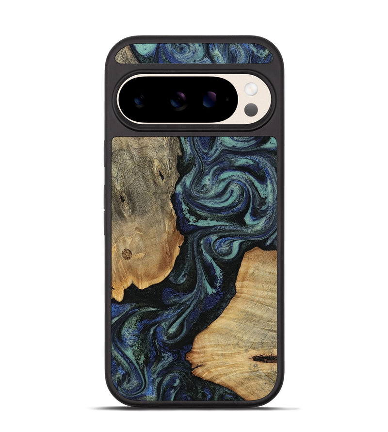 Pixel 10 Wood Phone Case - Christy (Blue, 814557)