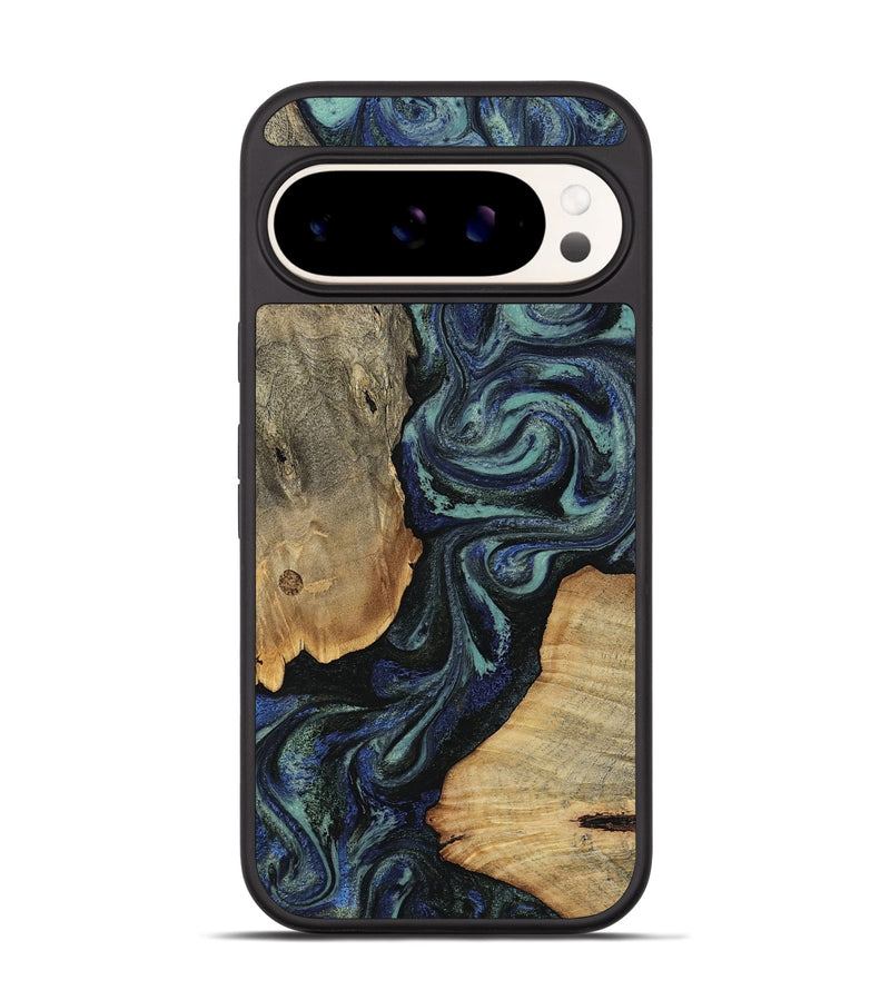 Pixel 9 Wood Phone Case - Christy (Blue, 814557)