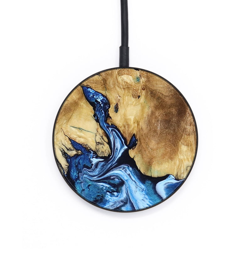 Circle Wood Wireless Charger - Diya (Blue, 814573)