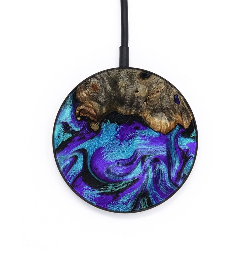 Circle Wood Wireless Charger - Mikael (Purple, 814596)