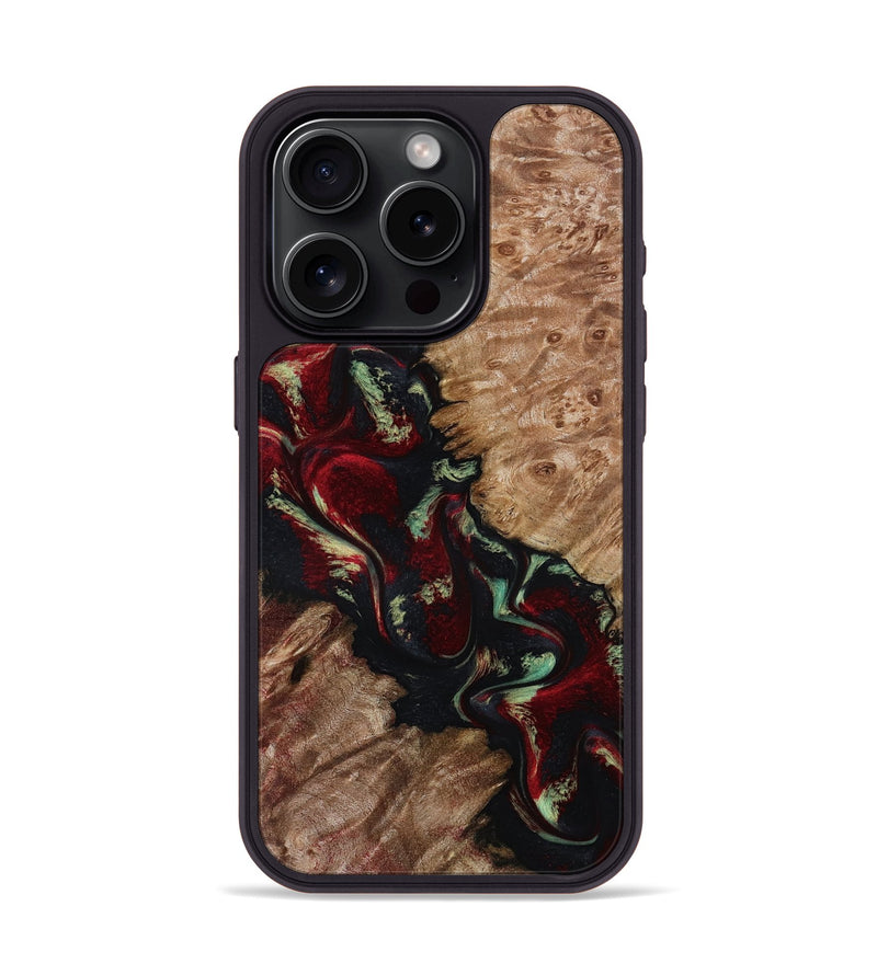 iPhone 15 Pro Wood Phone Case - Maira (Red, 814597)