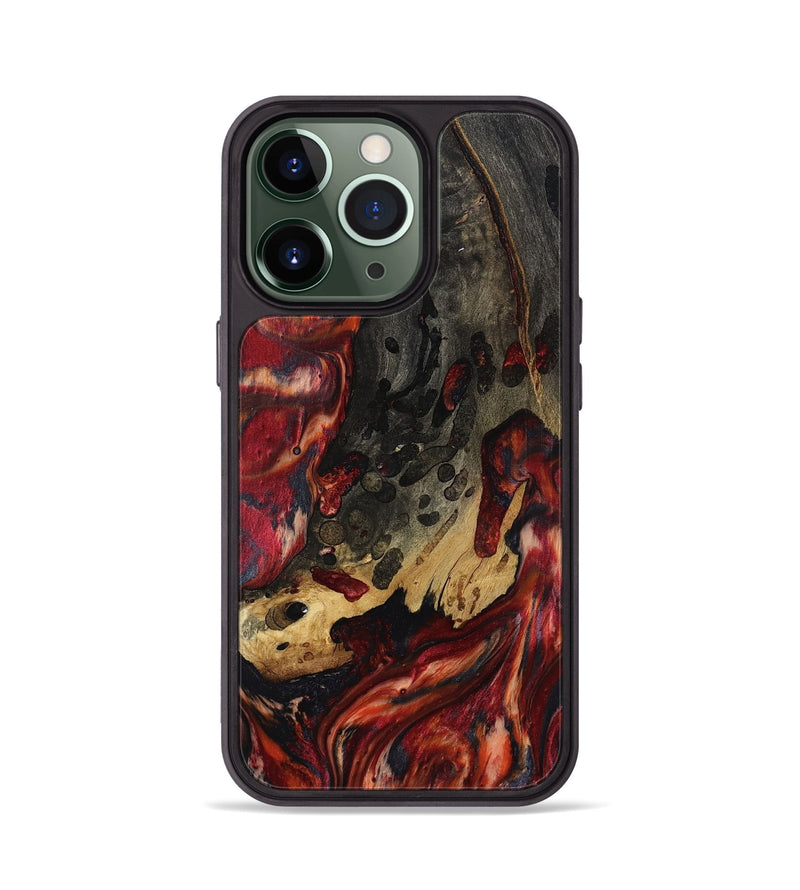 iPhone 13 Pro Wood Phone Case - Kwame (Red, 814603)