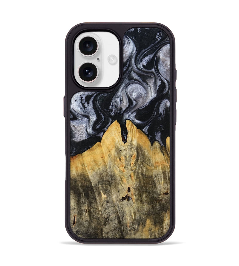 iPhone 17 Wood Phone Case - Lyndsey (Black & White, 814611)