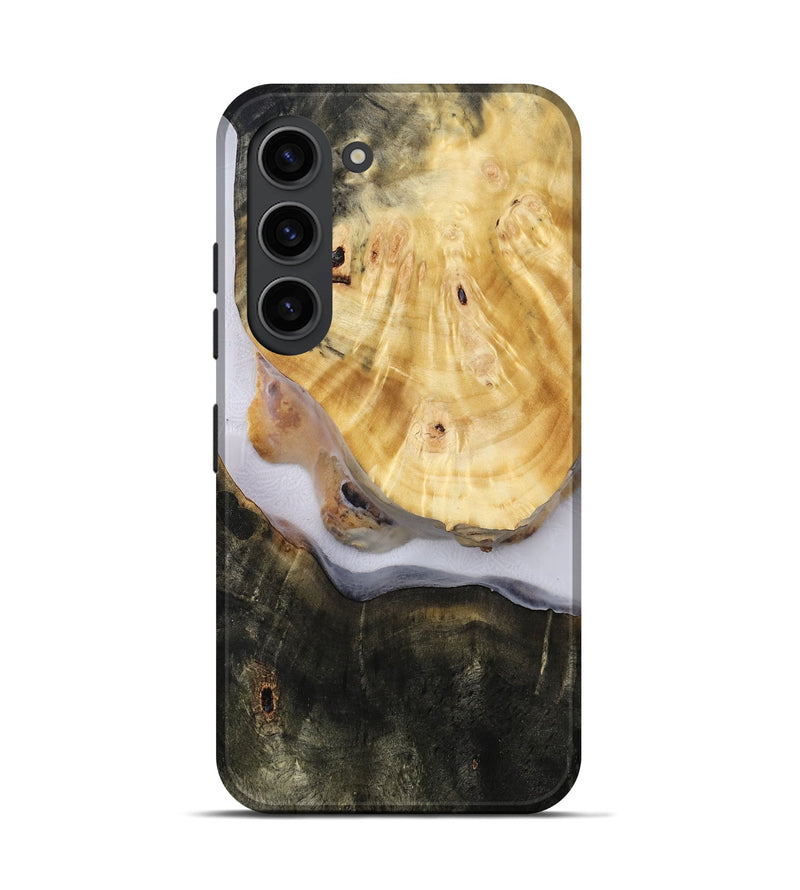 Galaxy S23 Wood Live Edge Phone Case - Aidan (Clear, 814614)