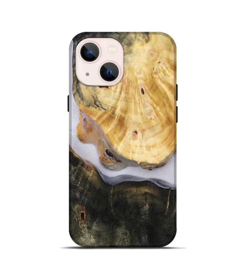 iPhone 13 mini Wood Live Edge Phone Case - Aidan (Clear, 814614)