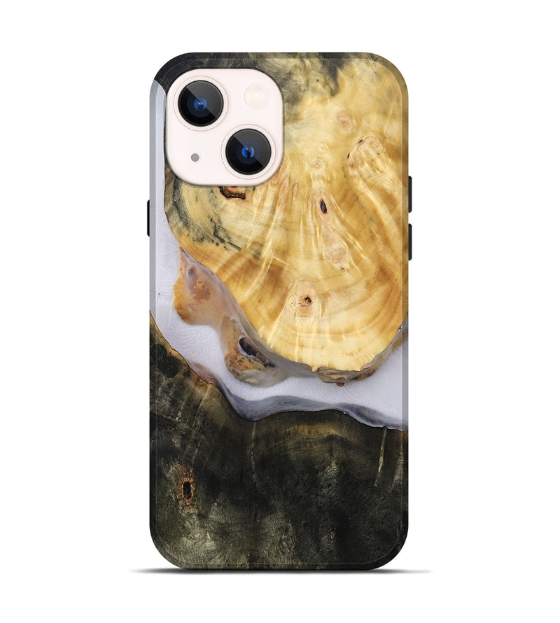 iPhone 14 Wood Live Edge Phone Case - Aidan (Clear, 814614)