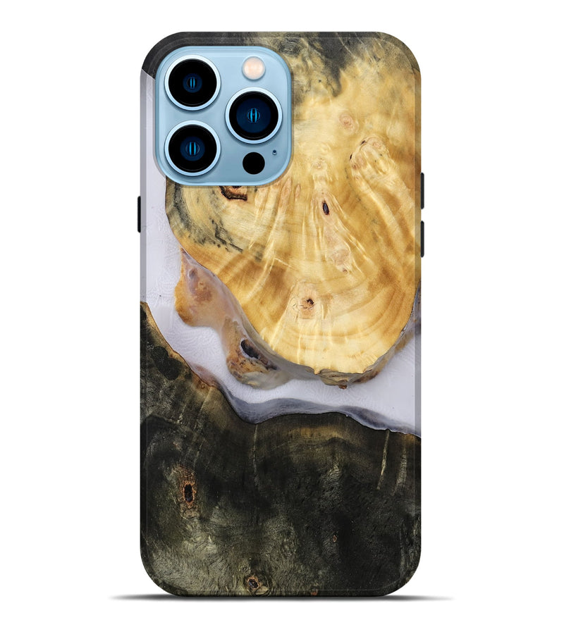 iPhone 14 Pro Max Wood Live Edge Phone Case - Aidan (Clear, 814614)