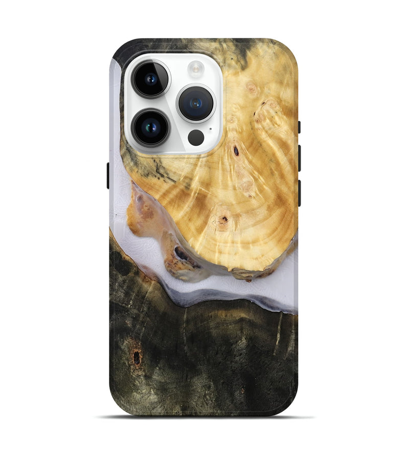 iPhone 15 Pro Wood Live Edge Phone Case - Aidan (Clear, 814614)