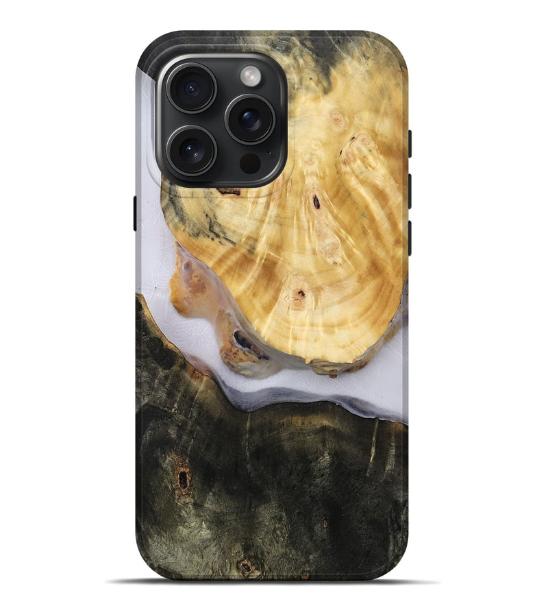 iPhone 16 Pro Max Wood Live Edge Phone Case - Aidan (Clear, 814614)