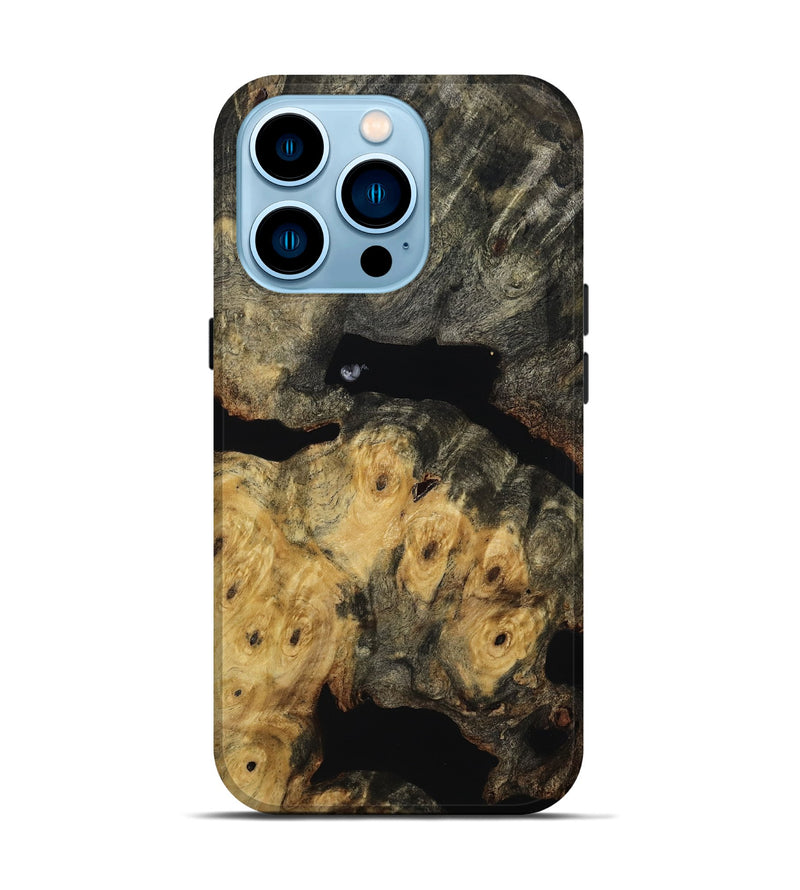 iPhone 14 Pro Wood Live Edge Phone Case - Demi (Wood Burl, 814617)