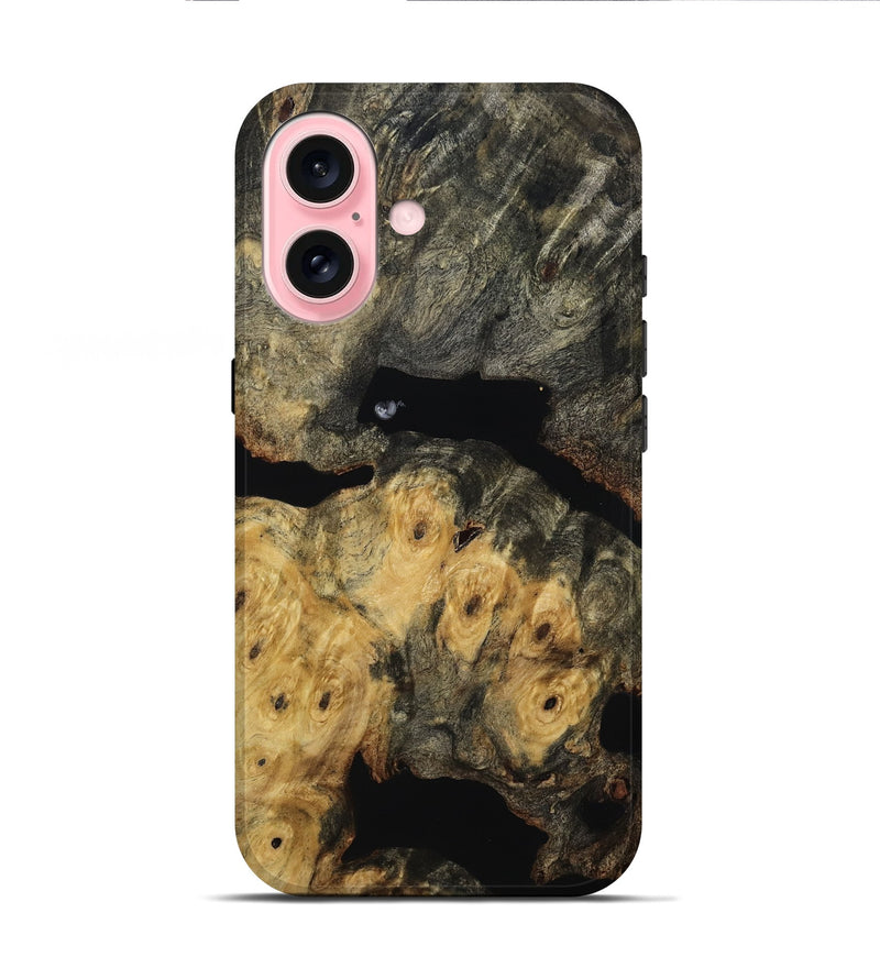 iPhone 16 Wood Live Edge Phone Case - Demi (Wood Burl, 814617)