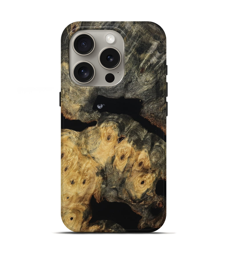 iPhone 16 Pro Wood Live Edge Phone Case - Demi (Wood Burl, 814617)