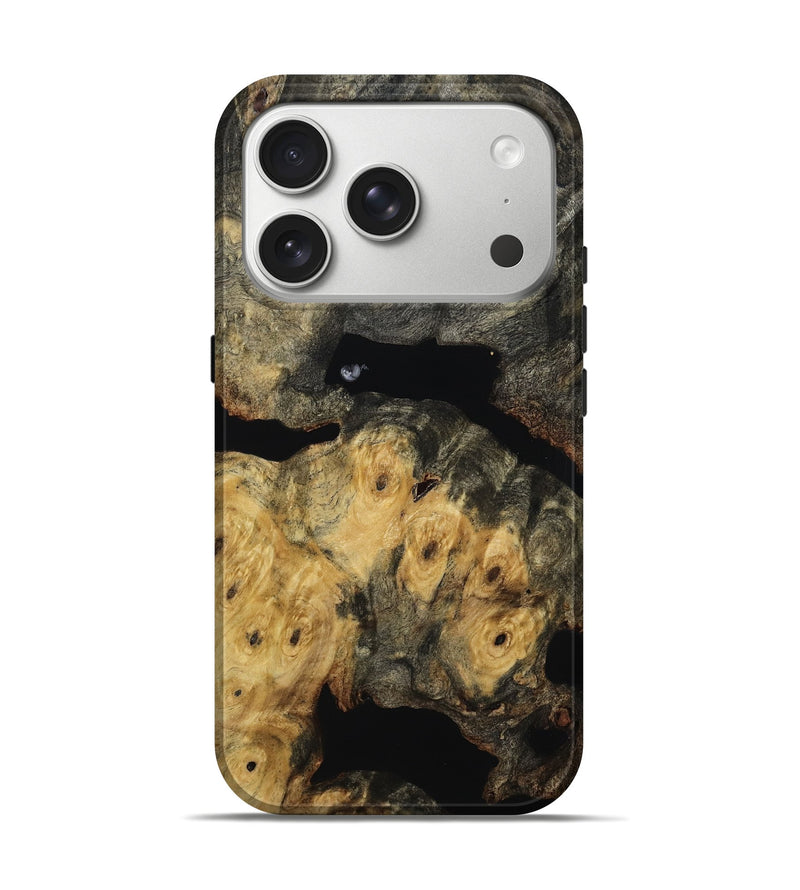 iPhone 17 Pro Wood Live Edge Phone Case - Demi (Wood Burl, 814617)