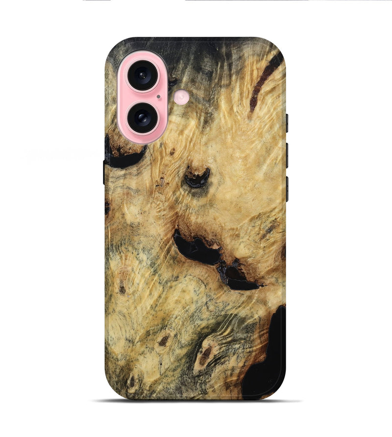 iPhone 16 Wood Live Edge Phone Case - Ailani (Wood Burl, 814621)