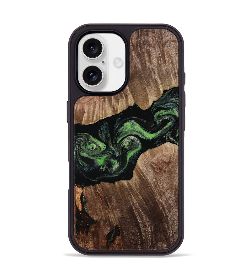 iPhone 17 Wood Phone Case - Therese (Green, 814623)