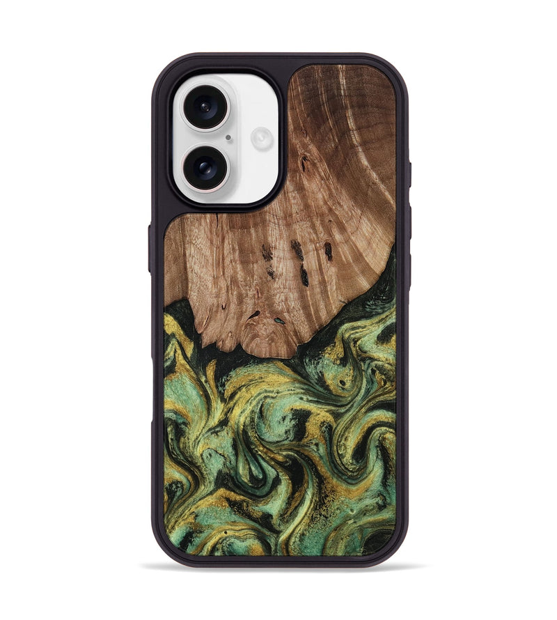 iPhone 17 Wood Phone Case - Terri (Green, 814624)