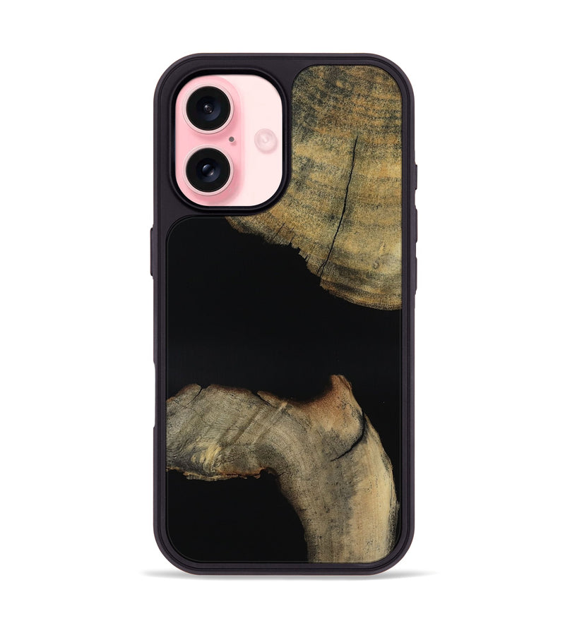 iPhone 16 Wood Phone Case - Unique (Wood Burl, 814628)