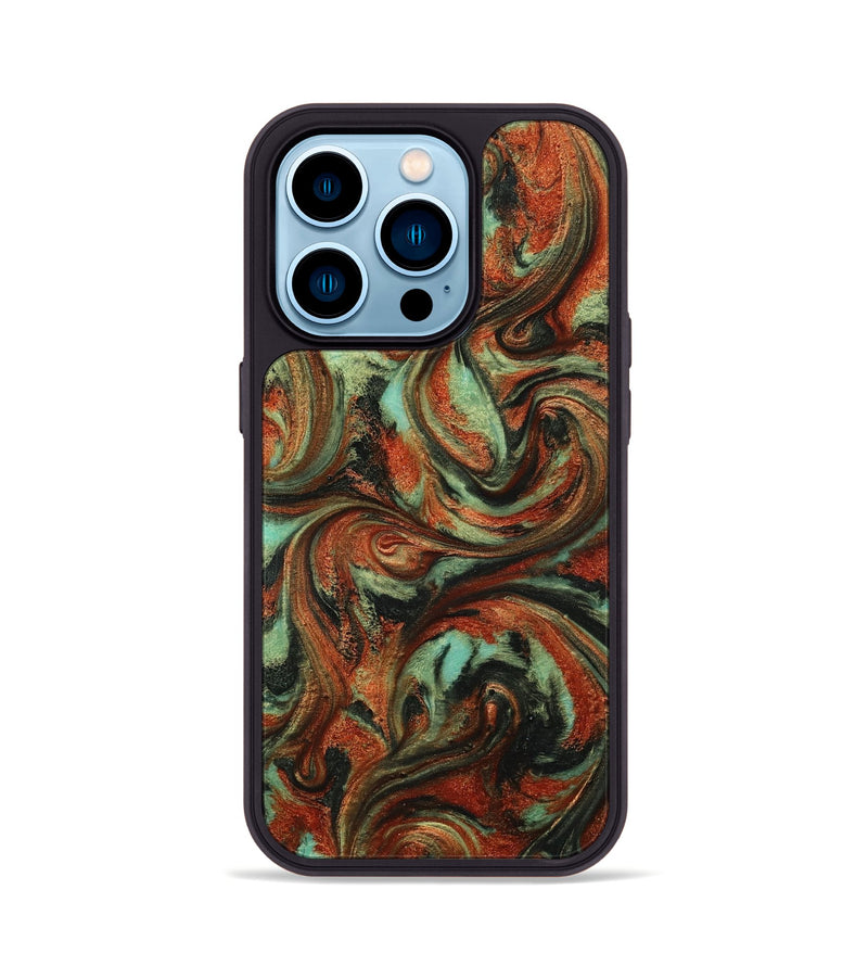 iPhone 14 Pro ResinArt Phone Case - Bryana (Green, 814656)